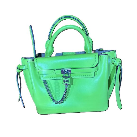 NWOT Michael Kors Mercer Neon Green Satchel - Picture 1 of 8